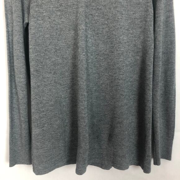 Women's Cowl Neck Gray Pullover Sweater - Picture 7 of 8